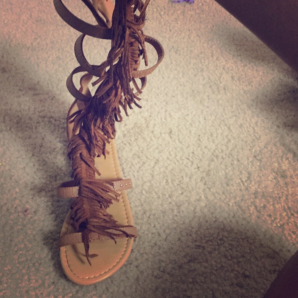 Sarah Jayne knee high sandals